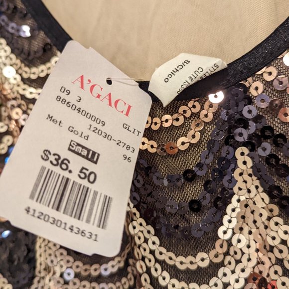 A'GACI Met Gold Mini Dress - Picture 6 of 16